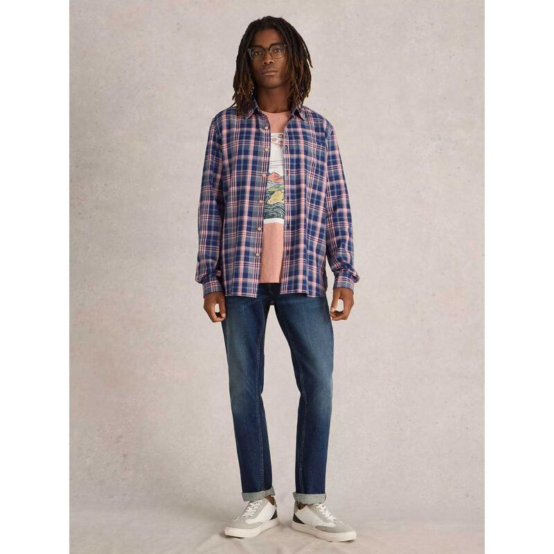 White Stuff Moxley Brushed Long Sleeve Check Shirt image number 3